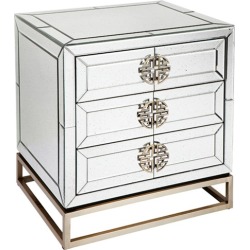 Mirrored Dash Bedside Table