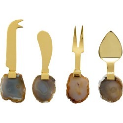 4 Piece Agate Cheese Knives Set