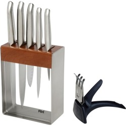 7 Piece Pro Stainless Steel Knife Block Set