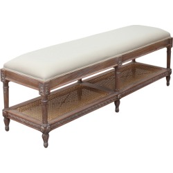 Natural Marseille Mindi Wood Bedroom Bench
