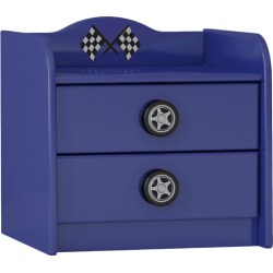 Racer Side Table with Drawers Colour: Blue