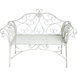 Antique White Katerina Outdoor Bench