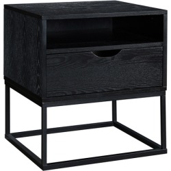 Black Yeva Bedside Table
