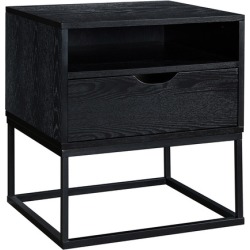 Black Yeva Bedside Table