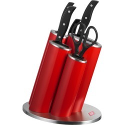 Asia Knife Block with Knives Colour: Red