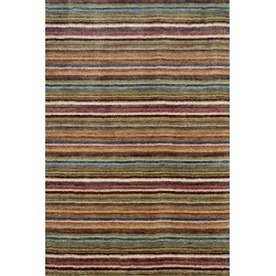 Red / Browns / Greens Brindle Stripe Spice Rug Size: Runner 243 x 76cm