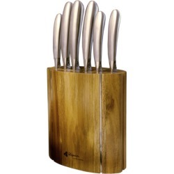 Laguiole by Louis Thiers Mondial 7 Piece Kitchen Knife Set with Block