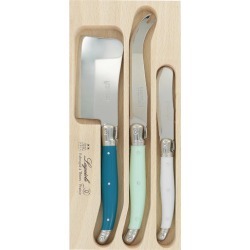 3 Piece St Tropez Laguiole Debutant Cheese Knife Set