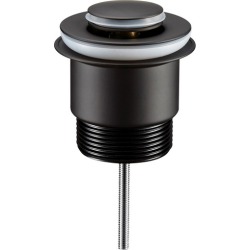 Black Universal Brass Pop Up Sink Waste