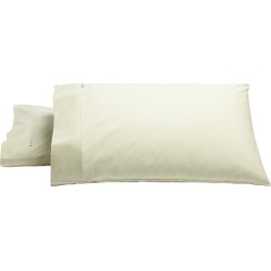 Set of 2 Heston 300TC Cotton Percale Pillowcase Size: Standard, Colour: Stone