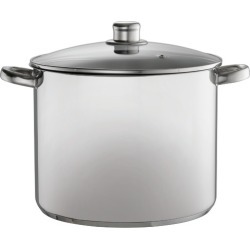 Silver 14L Stainless Steel Stock Pot with Lid