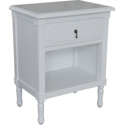 White Dover Bedside Table