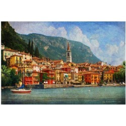 Giclee Painting: Vest's Lake Como Village, Italy, 12x16in. found on Bargain Bro from Allposters.com for USD $25.08