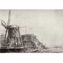Poster: Rembrandt Harmensz. van Rijn (The Windmill) Art Poster Print, found on Bargain Bro from Allposters.com for USD $7.59