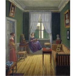 Giclee Painting: Teacher's Apartment in Stockholm, 1842, Painting by J