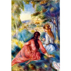 Poster: Pierre-Auguste Renoir Young Girls in the Meadow Art Print Post found on Bargain Bro from Allposters.com for USD $7.59