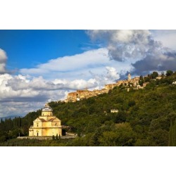 Poster: Basilica San Biagio Stands on the Hillside below the Hillside