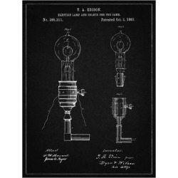 Giclee Painting: Cole Borders' PP1082-Vintage Black T.A. Edison Light