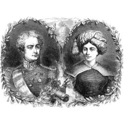 Giclee Painting: Sir Robert and Lady Sale, 19th Century, 24x18in.