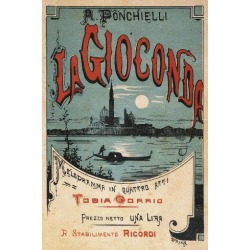 Giclee Print: Italy, Milan, Cover of the Libretto for La Gioconda by Amilcare Ponchielli: 18x12in found on Bargain Bro from Art.com for USD $19.00