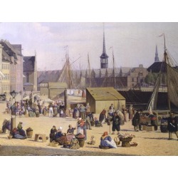 Giclee Print: Denmark, Trade Life at the Port of Copenaghen, 1844, Detail by Salvator Rosa: 12x9in found on Bargain Bro from Art.com for USD $19.00