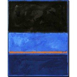 Stretched Canvas Print: Black and Tangerine by Carmine Thorner: 44x35in found on Bargain Bro from Art.com for USD $178.60