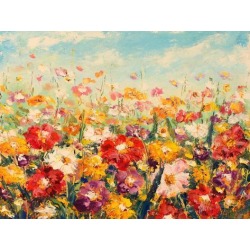 Art Print: Original Oil Painting of Flowers, Beautiful Field Flowers on Canvas. Modern Impressionism. Impasto Ar by Lera Art: 12x9in found on Bargain Bro from Art.com for USD $11.40