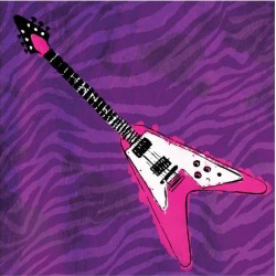 Art Print: Girly Guitars by Enrique Rodriguez Jr. : 13x13in