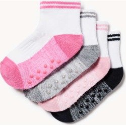 Joe Fresh Toddler Girls' 4 Pack Socks, White (Size 1-3)