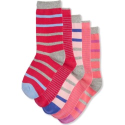 Joe Fresh Kid Girls' 5 Pack Socks, Grey (Size 3-6)
