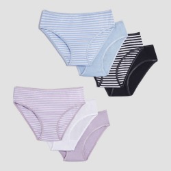 Joe Fresh Kid Girls' 7 Pack Bikinis, Print 1 (Size L)