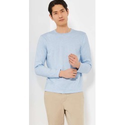 Joe Fresh Men's Long Sleeve Mix Knit Tee, Light Blue Mix (Size M)