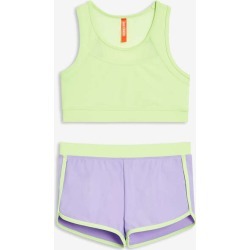 Joe Fresh Kid Girls' 2 Piece Swimsuit, Neon Yellow (Size S)