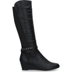 Carvela Comfort Timothy - Black Wedge Heel Knee Boots