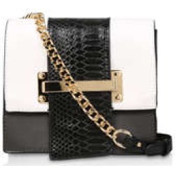 Womens Rae Faith Black And White Cross Body Bag, Black White