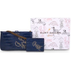 Kurt Geiger London Pouch With Chain Navy Jellyfish And Lobster Gift Set