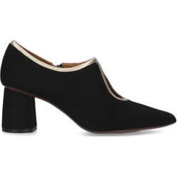 Chie Mihara Loreale - Black Suede Pointed Toe Court Shoes