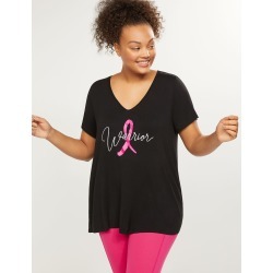 Lane Bryant Women's Livi Active Warrior Graphic Tee 22/24 Black