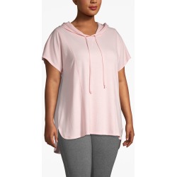 Lane Bryant Women's Active Dolman Hooded Tee 14/16 Strawberry Cream