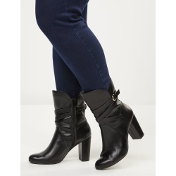 Lane Bryant Women's Cross-Strap High Heel Boot 11W Black