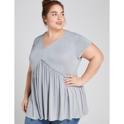 Lane Bryant Women's Babydoll Swing Tee 14/16 Sleet