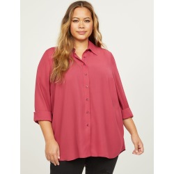 Lane Bryant Women's Soft Button-Front Tunic 14/16 Wine