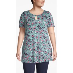 Lane Bryant Women's Keyhole Cutout Tee 22/24 Wildflowers