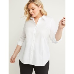 Lane Bryant Women's Girlfriend Shirt 26P White