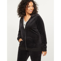 Lane Bryant Women's Livi Active Velour Hoodie 22/24 Black