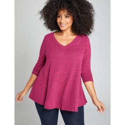 Lane Bryant Women's Softest Touch Swing Top 10/12 Wine