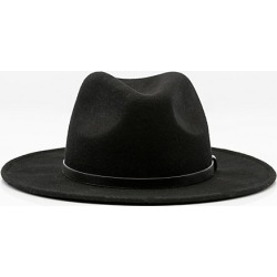 Le Chateau Mens - Wool Wide Brim Hat in Black Size Medium