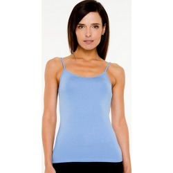 Le Chateau Womens - Essential Knit Camisole Top in Soft Blue Size Large Polyester
