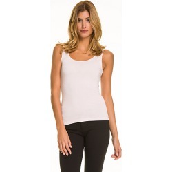 Le Chateau Womens - Essential Knit Scoop Neck Tank Top in Soft Pink Size Small