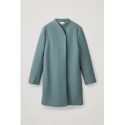 STAND COLLAR WOOL COAT